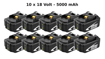 5 x Accu voor Makita BL1860 - 18 volt -  6000 Mah -  (5 stuks)